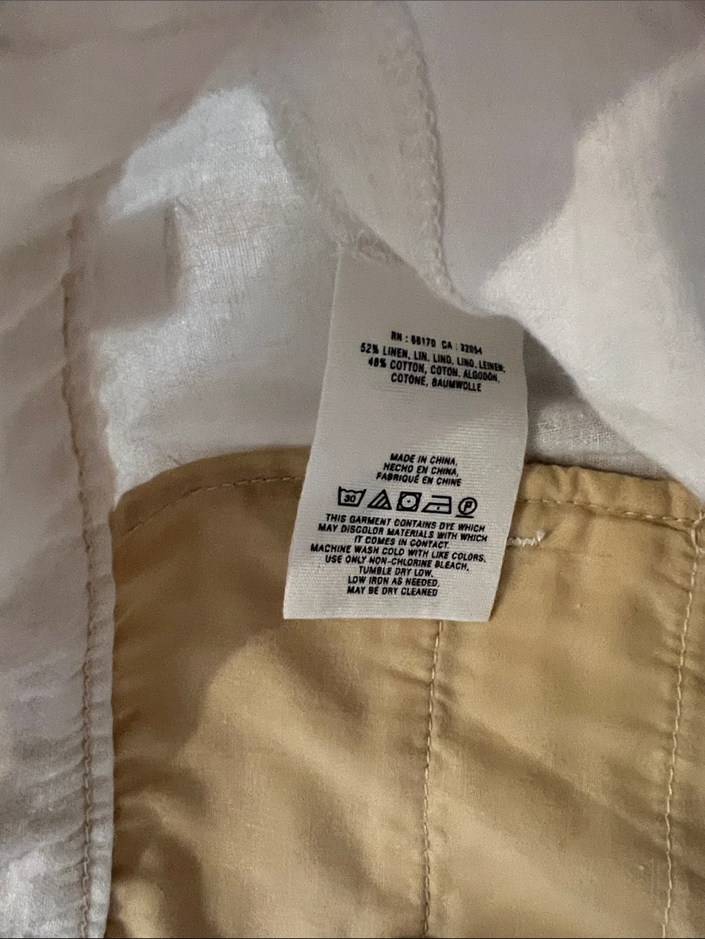 Anthropologie Pilcro No 12 Cream Boot Cut Linen Pants - Picture 5 of 12